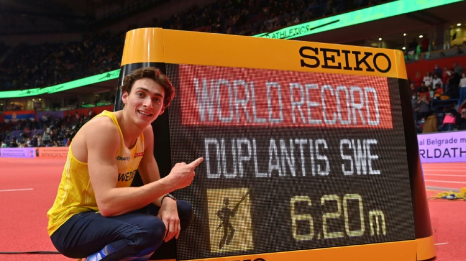 Sweden's Duplantis sets new world pole vault record