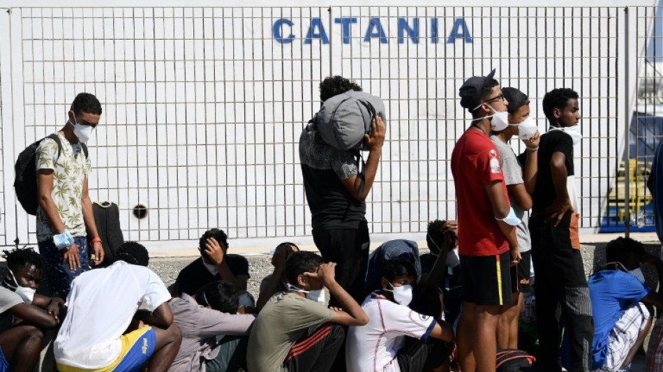 Italy's Salvini hits campaign trail with migrants in Lampedusa