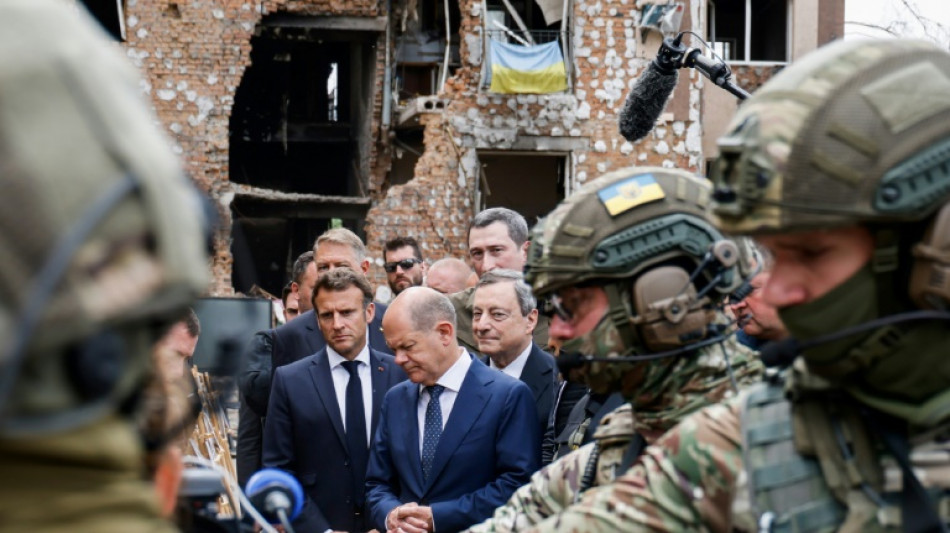 Scholz und Macron besuchen zerstörten Kiewer Vorort Irpin