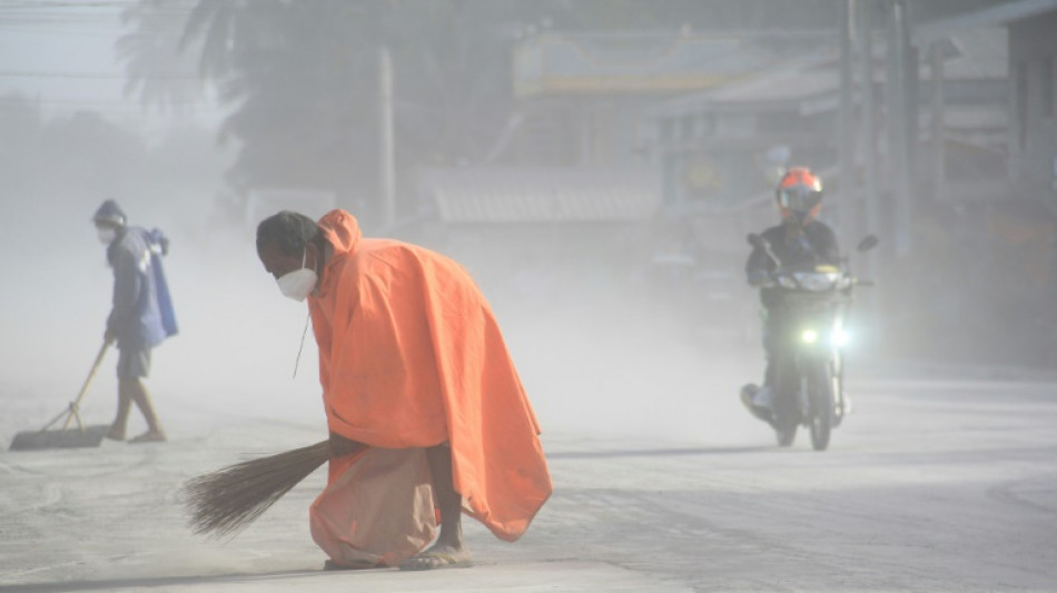 Volcano ash blankets Philippine towns after second eruption this week