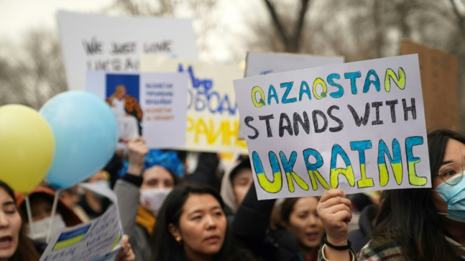 Russia ally Kazakhstan permits large pro-Ukraine rally amid sanctions fears