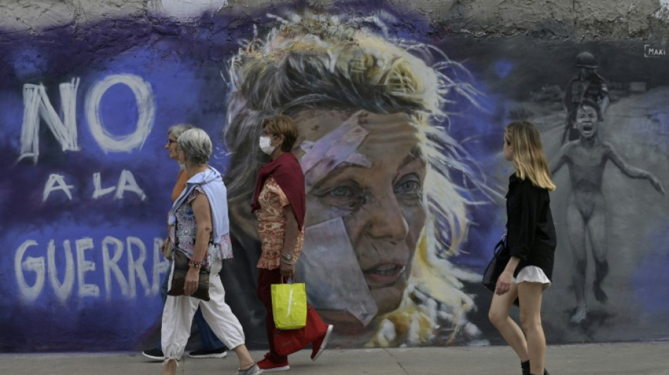 Mural pacifista en Argentina contra la guerra en Ucrania