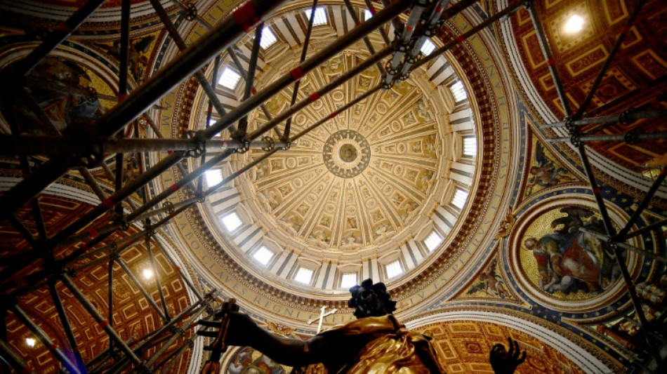 Gilded canopy restored at Vatican basilica