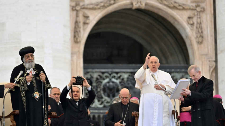 Inédita audiencia general en el Vaticano con el papa Francisco y el líder copto