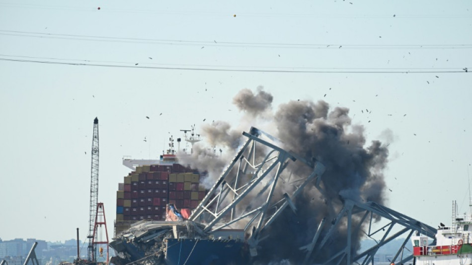 US authorities demolish part of collapsed Baltimore bridge