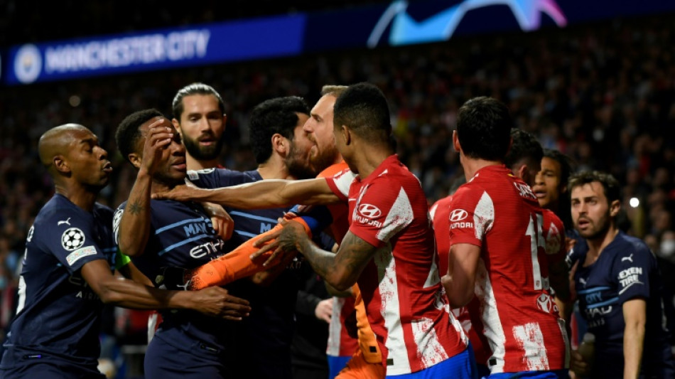 Simeone aims dig at Guardiola after Atletico and City players scrap in tunnel