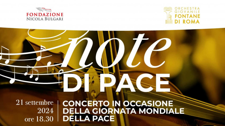 Giornata della Pace, sabato a Roma concerto al Fontanone